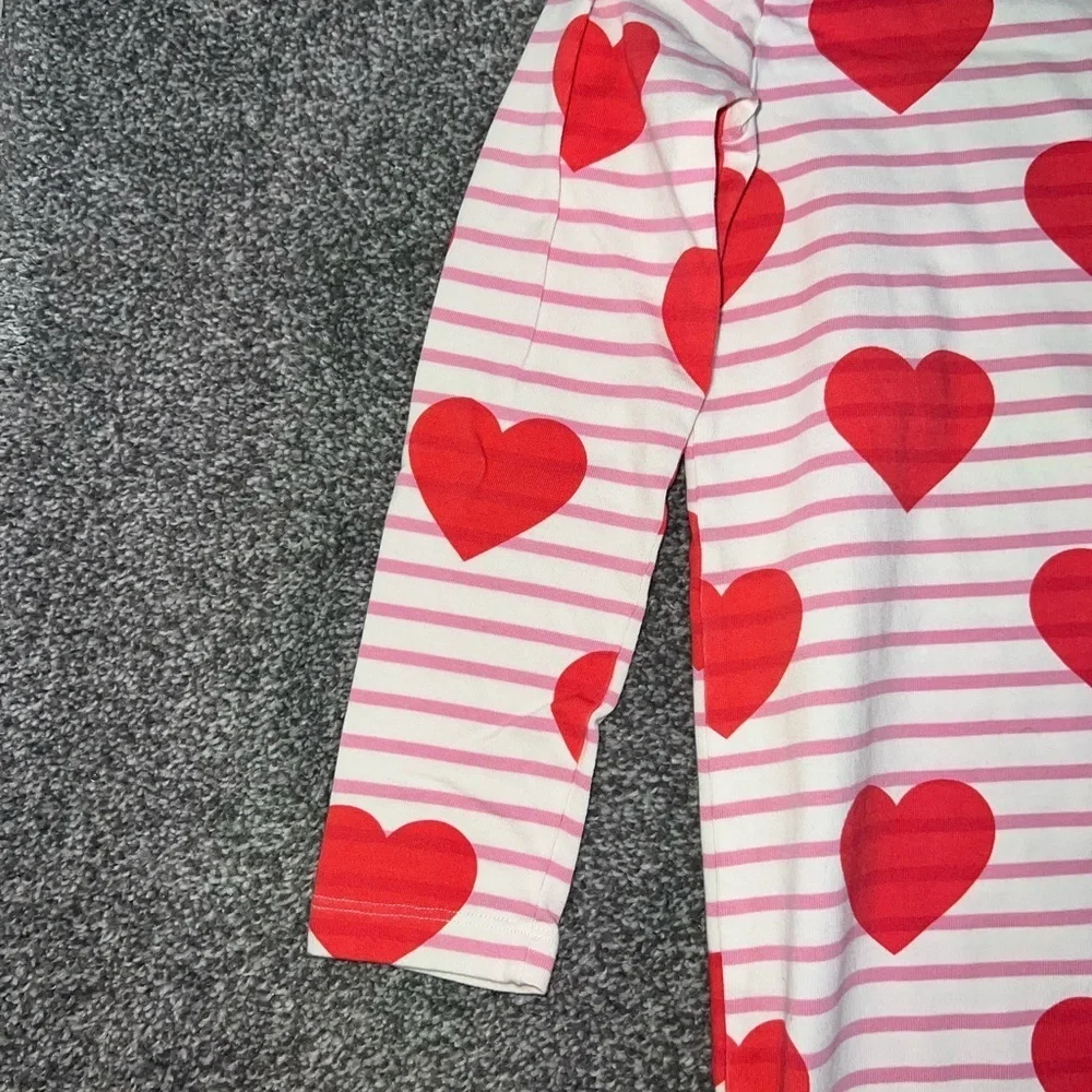 BODEN Fun Breton Dress in Poppy Red Stripe Heart